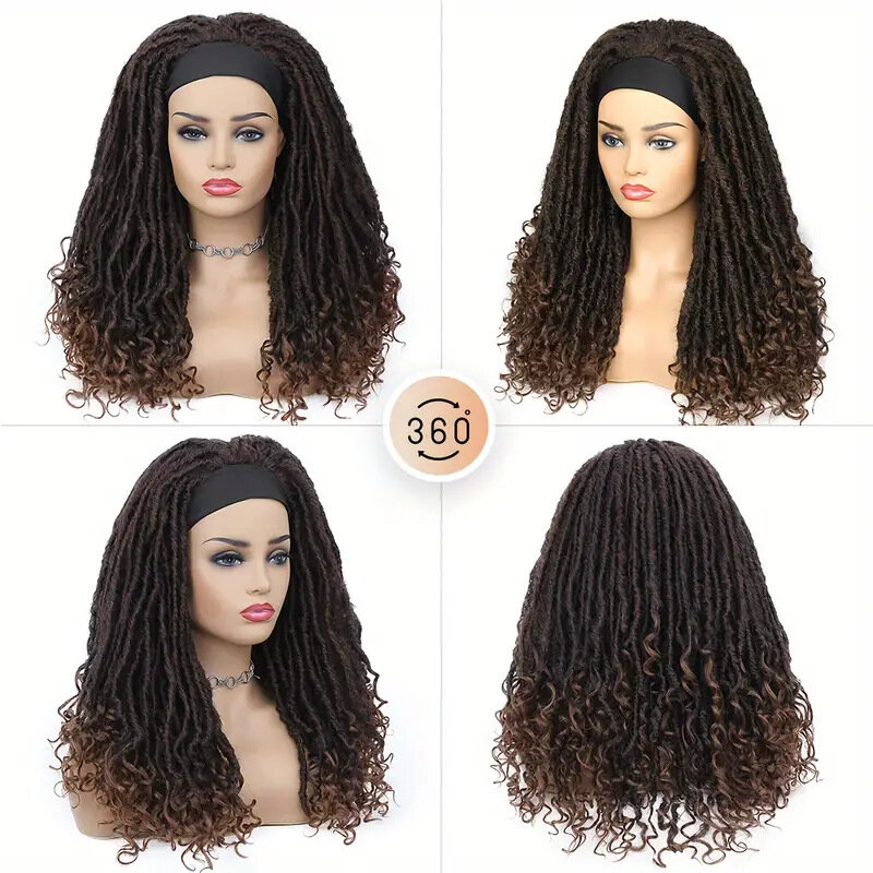 Wig Africa cross-border  ladies long ice ribbon dirty braid wig small roll crochet hair cover. crochet hair