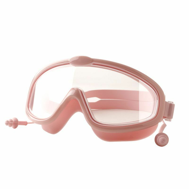 Children's Goggles Boys' Waterproof and Anti-fog HD Swimming Glasses Girls' Big Box Swimming Goggles Set Kids