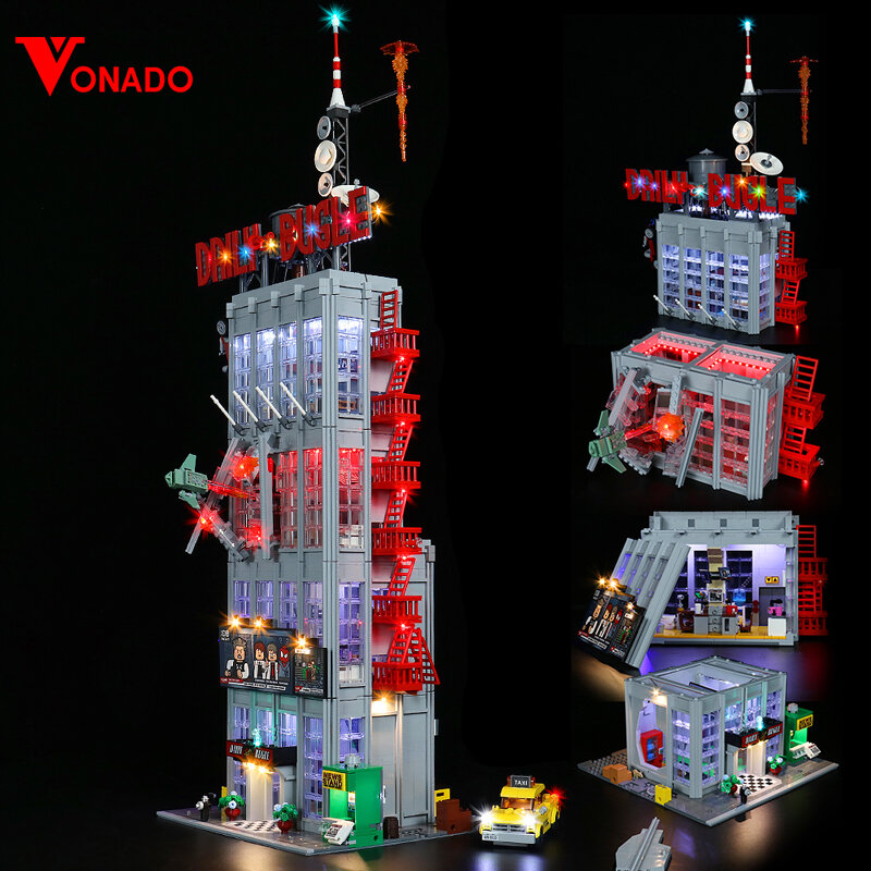 Vonado-毎日のビルディングブロック用のLEDライトキット,ビルディングブロックセット (モデルには含まれていません),DIYおもちゃ,76178