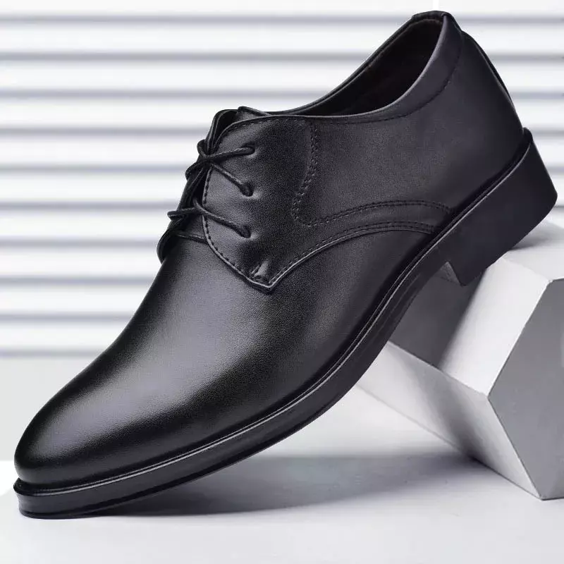 Мужская обувь, кожаная обувь, деловая универсальная Повседневная амортизирующая износостойкая обувь для мужчин