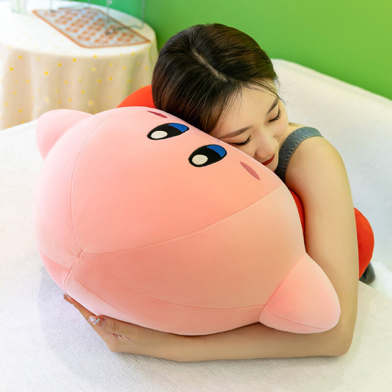 Muñeco de peluche de estrella de Anime Kirby, muñeco de peluche suave, almohada Rosa esponjosa, decoración de habitación, regalo para niños