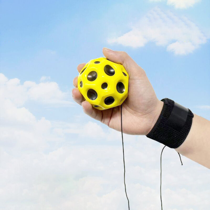 Piłka powrotna do nadgarstka piłka kosmiczna sportowe piłki na nadgarstek na sznurku gumowa piłka odbicia opaska na nadgarstek zabawka dla dzieci prezent dla dzieci ćwiczenia