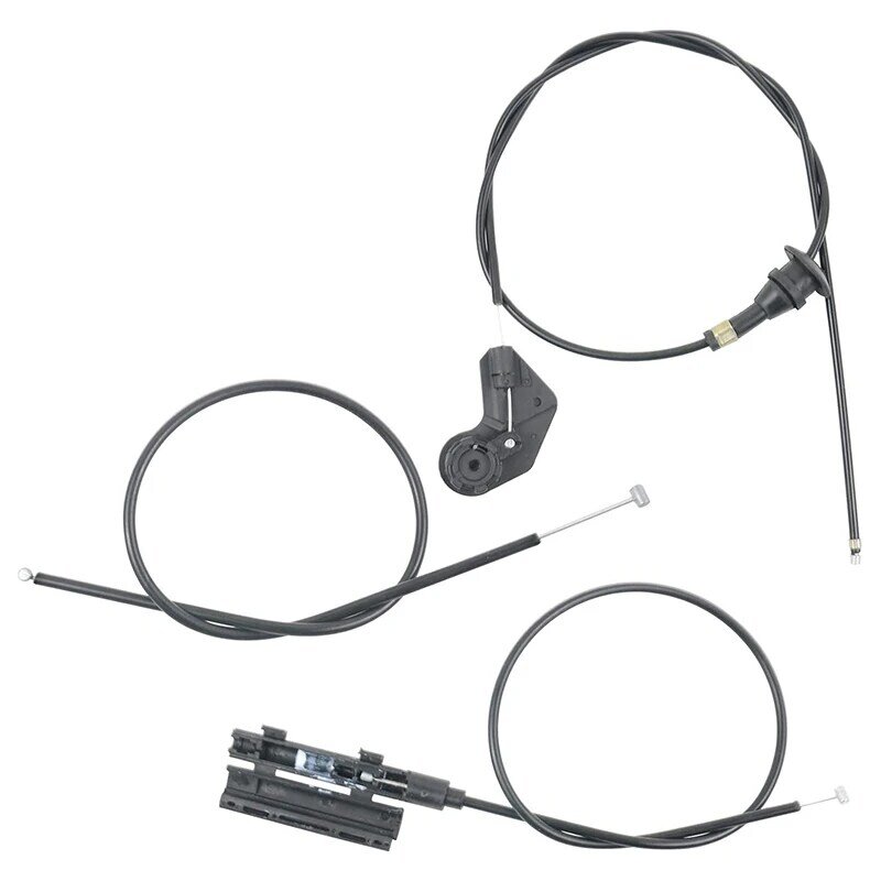 Cable de liberación de capó Bowden para motor de 3 piezas, para BMW E39, 525I, 530I, 51238176595, 51238190754, 51238176596