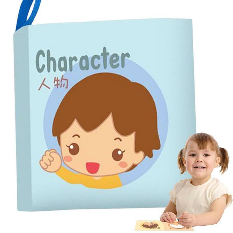 Buku bayi kerut kain dapat dicuci buku sensorik sentuh Merasa interaktif mainan bayi edukasi dini buku mandi bayi