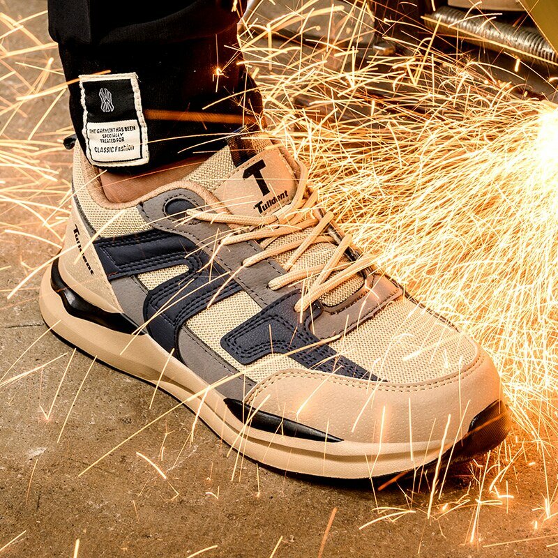 Veiligheidsschoenen Mannen Met Stalen Neus Pet Anti-Smash Mannen Werkschoenen Sneakers Licht Lek-Proof Onverwoestbare Schoenen Dropshipping