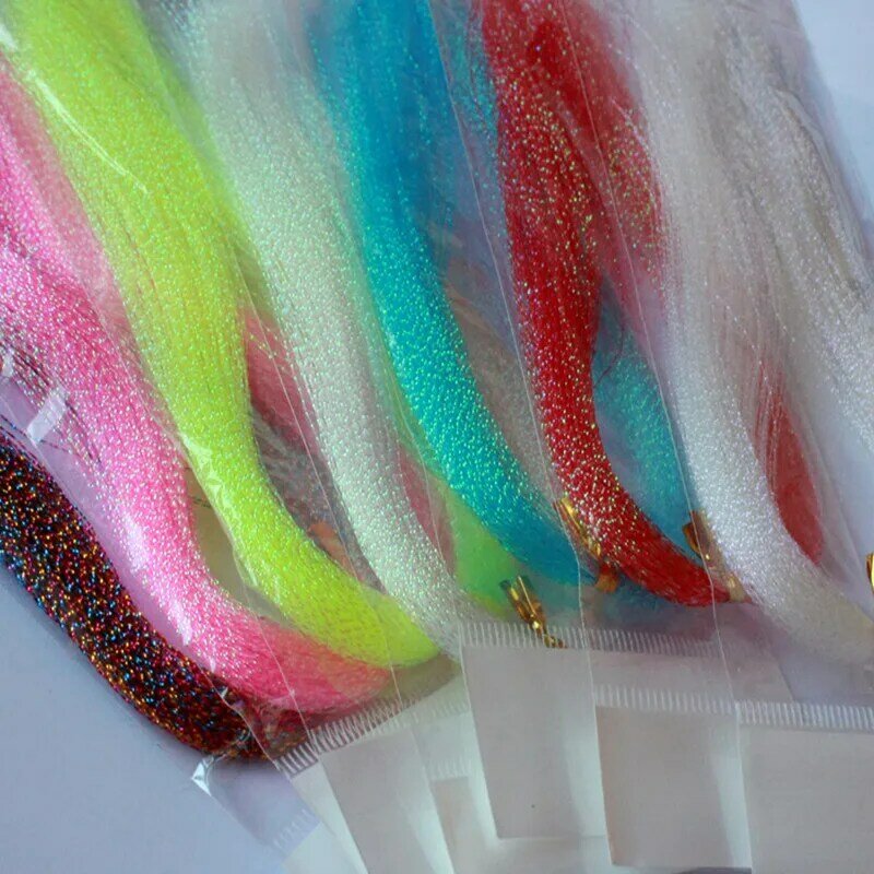 1Pc Fly Fishing Luminous Silk Twisted Strand String ผูกสายคริสตัล Shining String Hook Lure Assist Lure แมลงวันอุปกรณ์เสริม