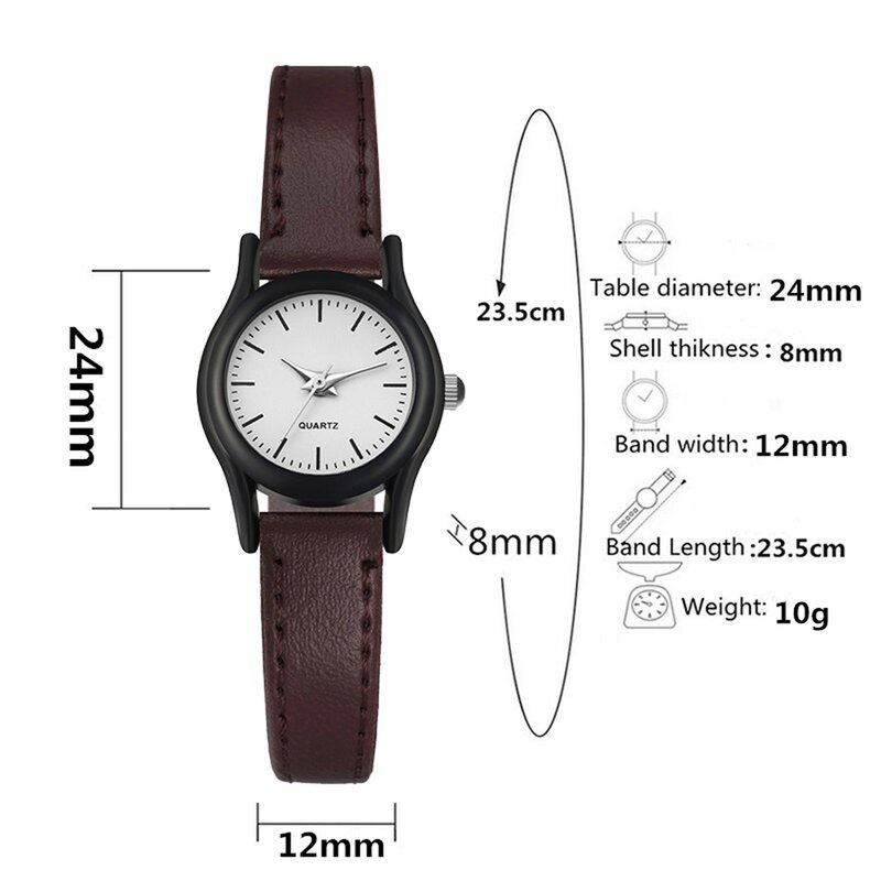 Casal modelo Leather Strap Watch, Relógio casual do negócio, Acessórios de vestuário, Nova moda
