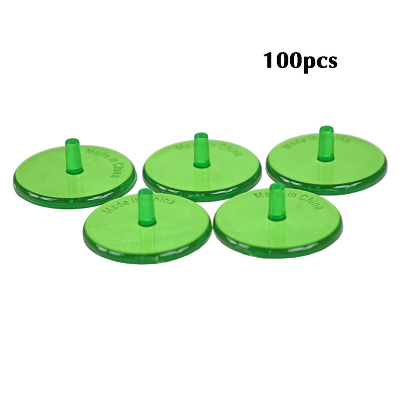 100pcs Plastic Golf Ball Position Markers Durable Shiny Color Position Marker for Golf and Baseball Fun Games