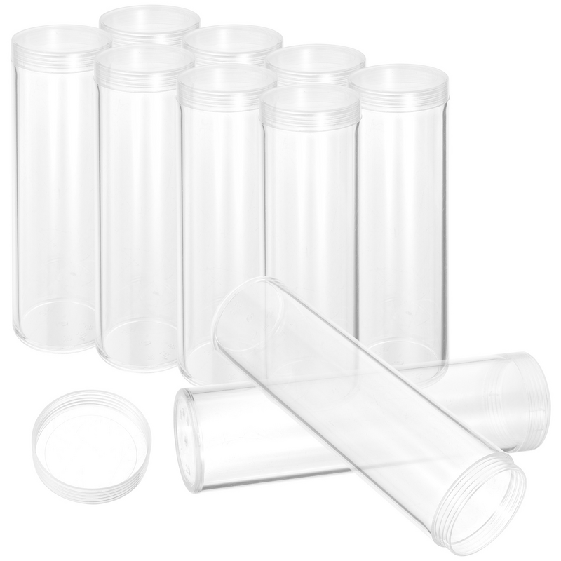 10 Pcs Supplies Whole Roll of Loose Clear Organizer Bags Holders for Collectors Plastic Storage Container