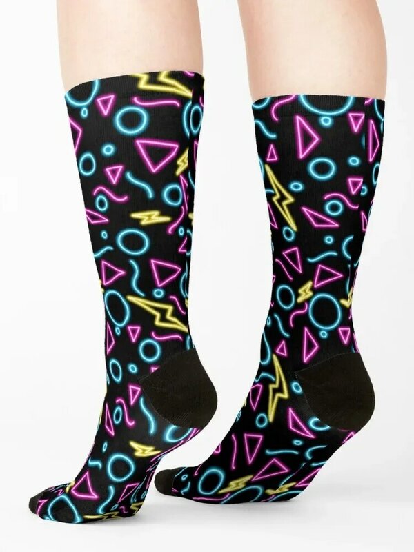 Neon Arcade Carpet Pattern Socks Running moving stockings Crossfit Male Socks Women's