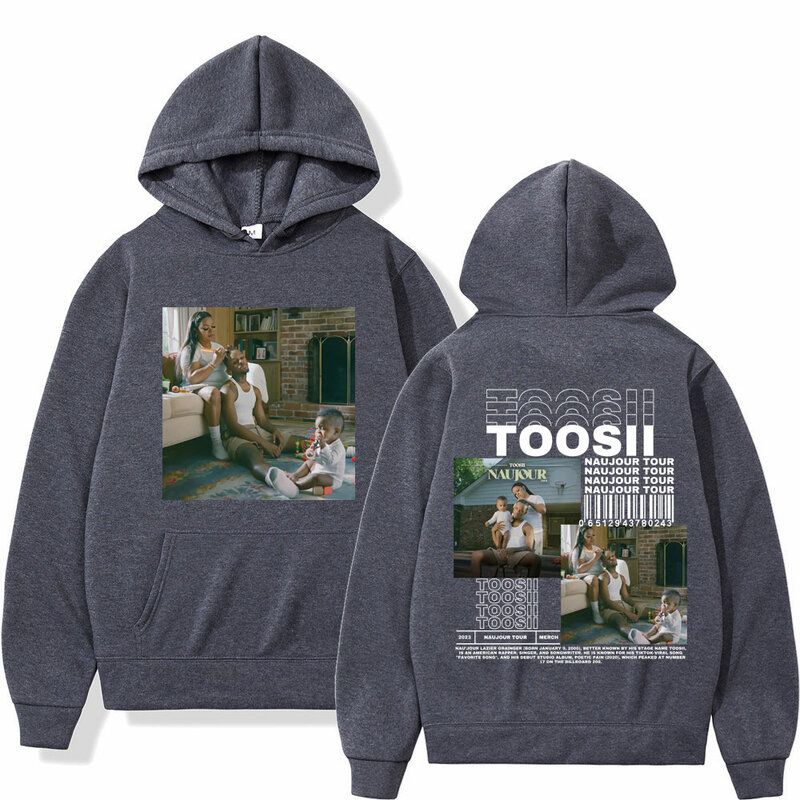 อัลบั้มเพลง rapper toosii เสื้อกันหนาวมีฮู้ดเสื้อฮู้ดชายหญิงฮาราจูกุทรงหลวมลำลองแฟชั่น