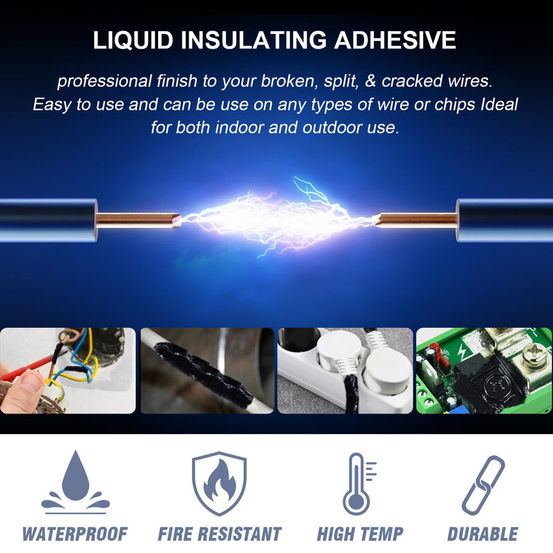 Liquid เทปไฟฟ้ากันน้ำ50Ml ฉนวนเทปไฟฟ้ากาวซ่อม Liquid กันน้ำได้อย่างรวดเร็ว Drying Liquid