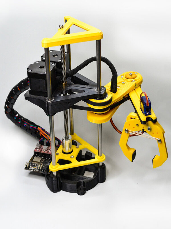 Bras de robot Scara multi-axes, modèle de manipulateur d'impression 3D pour robot Ardu37, kit de bricolage avec moteur pas à pas, griffe Pyhton programmable