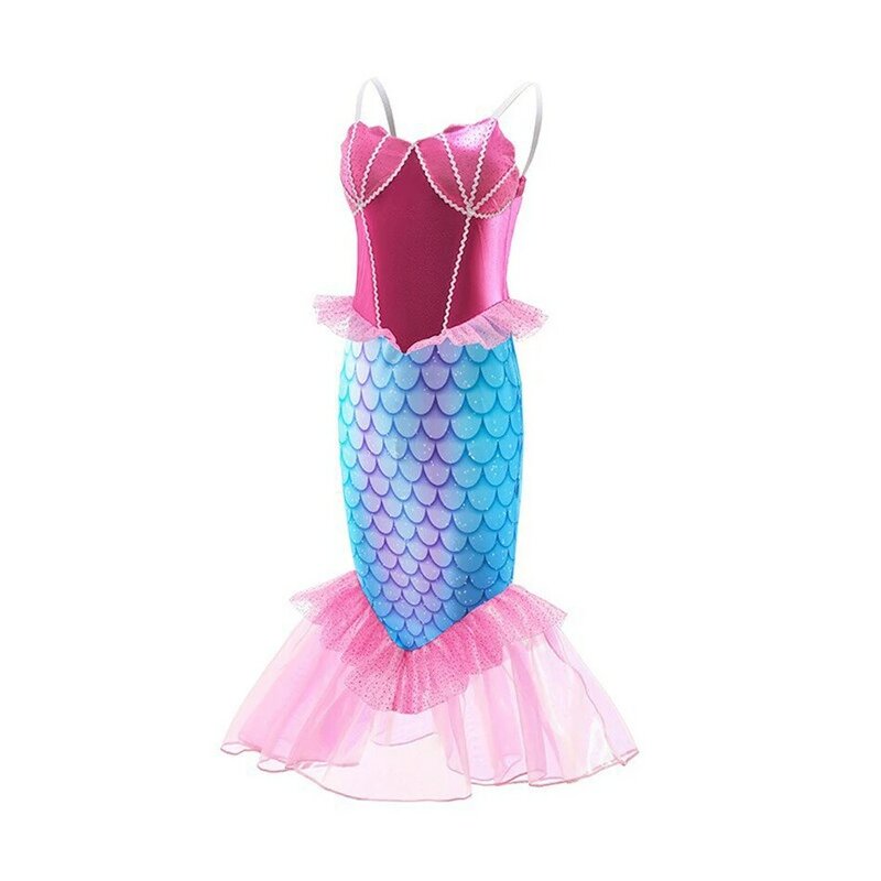 Ragazze sirena Costume bambini principessa Cosplay Vestido bambini carnevale compleanno evento festa Prom Charm vestiti estate Ariel Dress