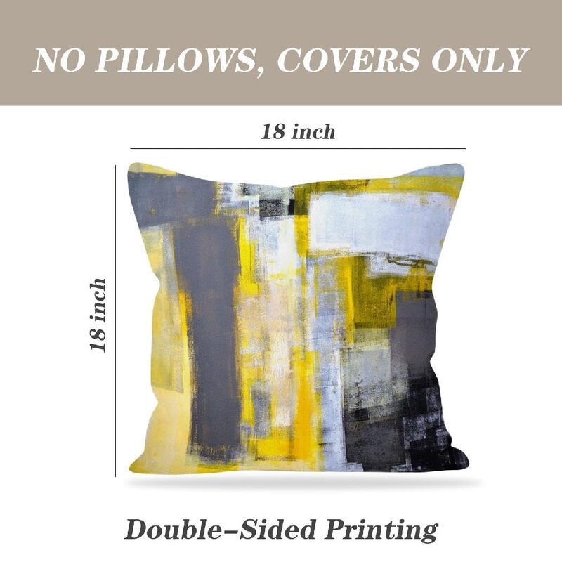 Abstract Art Artwork Pillow Cover,Gallery Modern Decorative Throw Pillows,Cushion Cover for Bedroom and Living Room,Set of 2