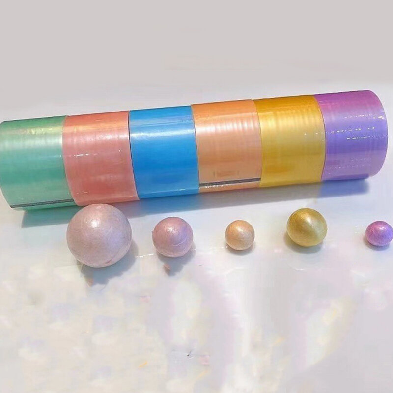 6 rotoli di nastri adesivi nastri colorati nastri adesivi fai da te nastri a sfera appiccicosi di decompressione nastro adesivo a sfera perlescente Fidget