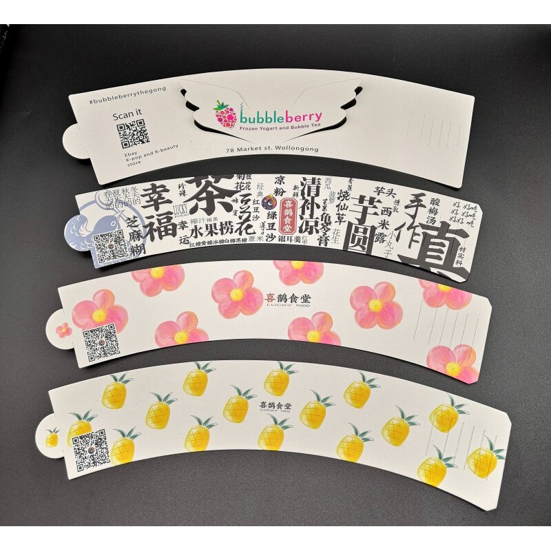 Prodotto personalizzato Design personalizzato manicotti per tazze da caffè stampa isolamento termico per tazze di carta