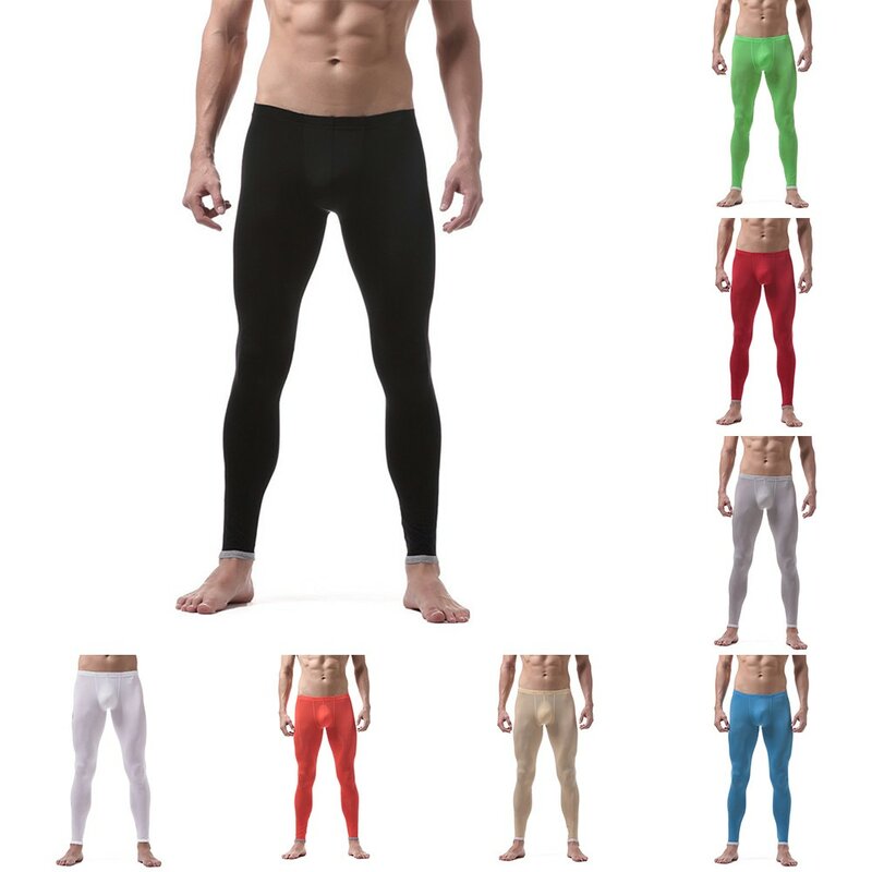 Pants Enhance Your Wardrobe with Men\'s Seamless Ice Silk Home Pants Hip Lifting Waist Design for Extra Comfort