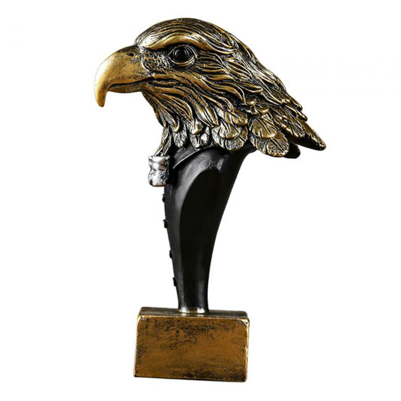 Estatua de águila de resina coleccionable, decoración del hogar, obra de arte, adorno, estatua de pájaro, esculturas de águila para baño, escritorio, oficina, estantería del hogar