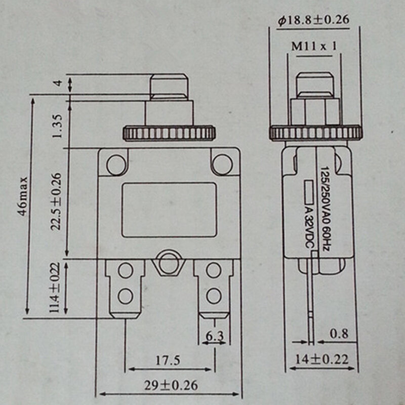 Akcesoria elektroniczne przełącznik termiczny przerywacz prąd wyłącznik zabezpieczenia przeciążeniowego bezpiecznik 3A 4A 5A 6A 7A 8A 10A 15A 20A
