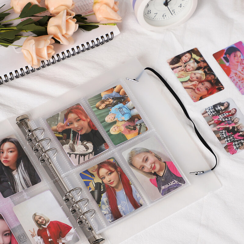 Creative A5 Frosted Album Loose-leaf Book 10Pcs Inner Page PVC Idol Card Photo Storage Book Binder Stationery Organizer Supplies