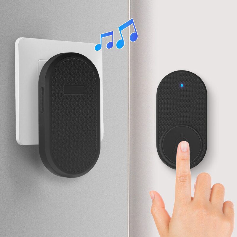 Wireless Smart Doorbell Welcome Home Security Alarm 32 Songs 4 Levels Adjustable Volume Easy Installation