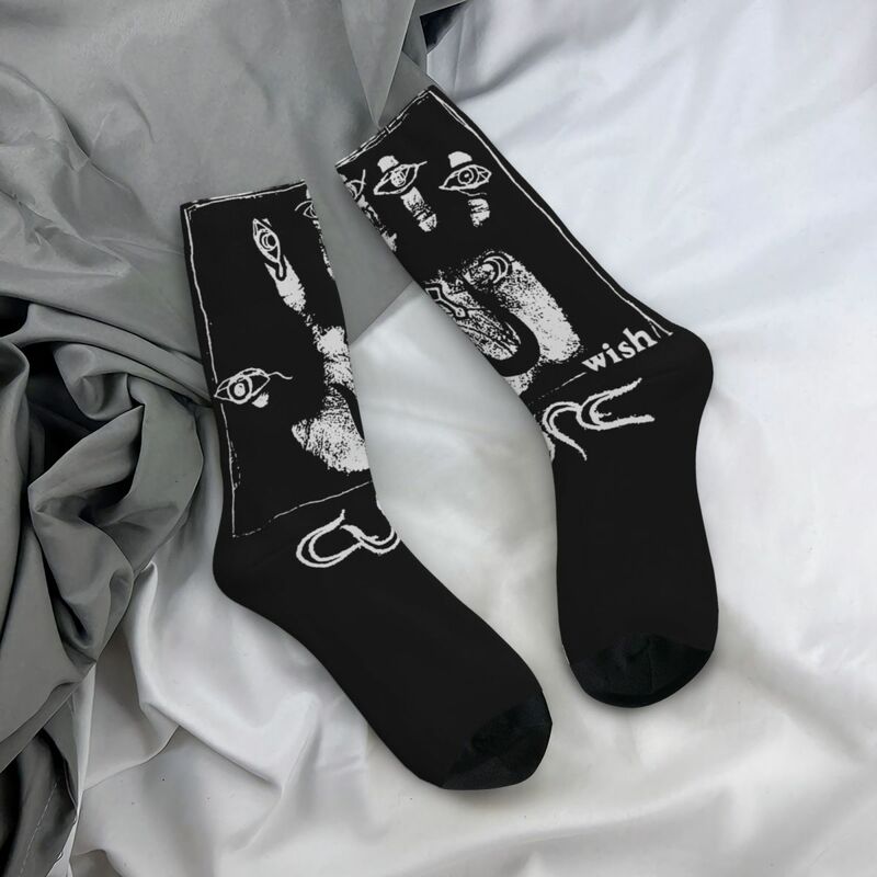 The Cure Hand Heavy Metal Merch Men Women Socks Compression Sport Middle Length Socks Comfortable Small Gifts