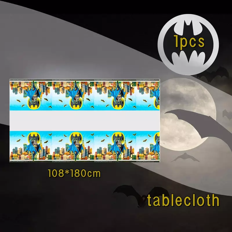 Bat Man Birthday Party Decoration stoviglie usa e getta tovaglia Cup Plate palloncini supereroi Baby Shower forniture per feste per ragazzi