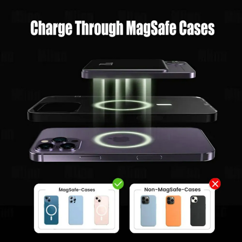 Powerbank nirkabel portabel tipe C, pengisi daya cepat 10000mAh magnetik untuk iPhone 14 13 12 Xiaomi Samsung Magsafe Series