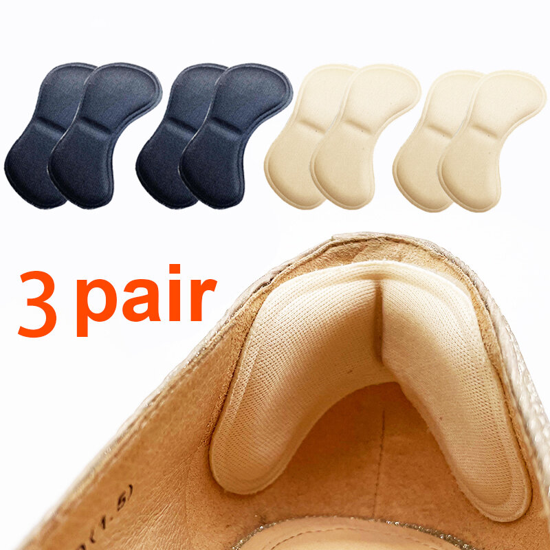 3 paia di solette per tallone cuscinetti Patch sollievo dal dolore cuscino antiusura cura dei piedi protezione per il tallone adesivo per la schiena scarpe inserto sottopiede
