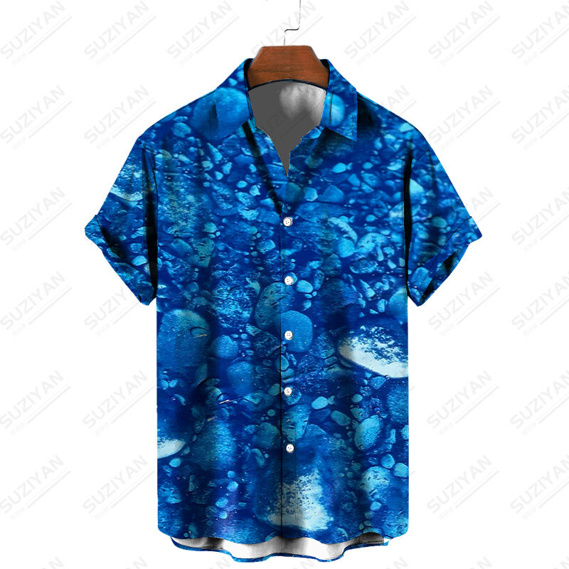Ethnic New Arrivals Shirts For Men Hot-Selling Clothe Turn-Down New Arrivals Color Especial Elements Button Products Stripped