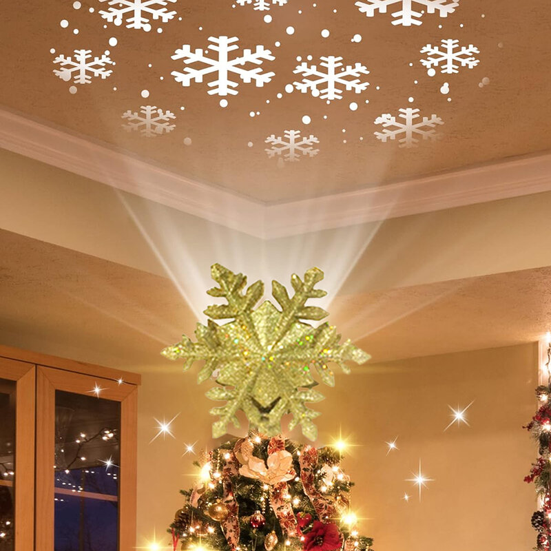 クリスマスツリースタートッパー、LED照明飾り、3Dキラキラ飾り、結婚披露宴、庭の装飾