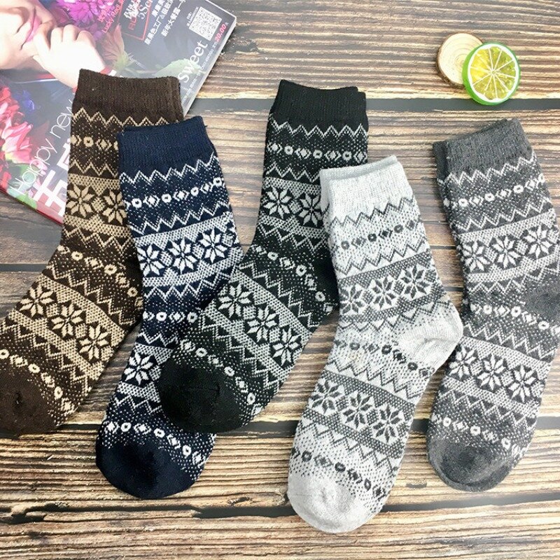 5 пар/упаковка, мужские носки для осени и зимы