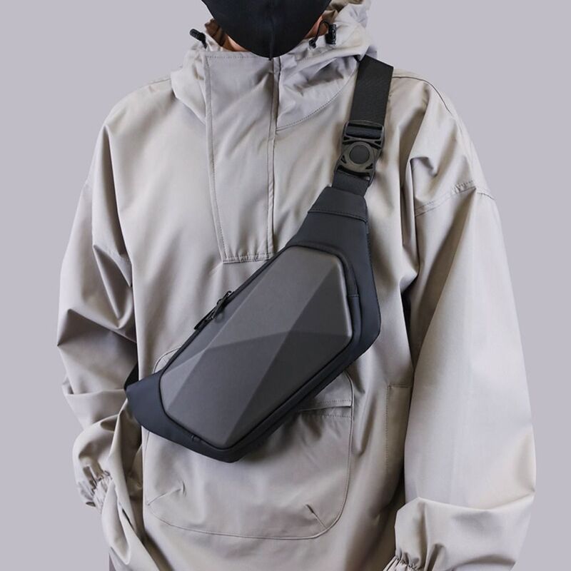 Trendy Men's Sports Waist Bag Cool Slant Cross Shoulder Backpack Oxford Cloth Outdoor Casual Backpack