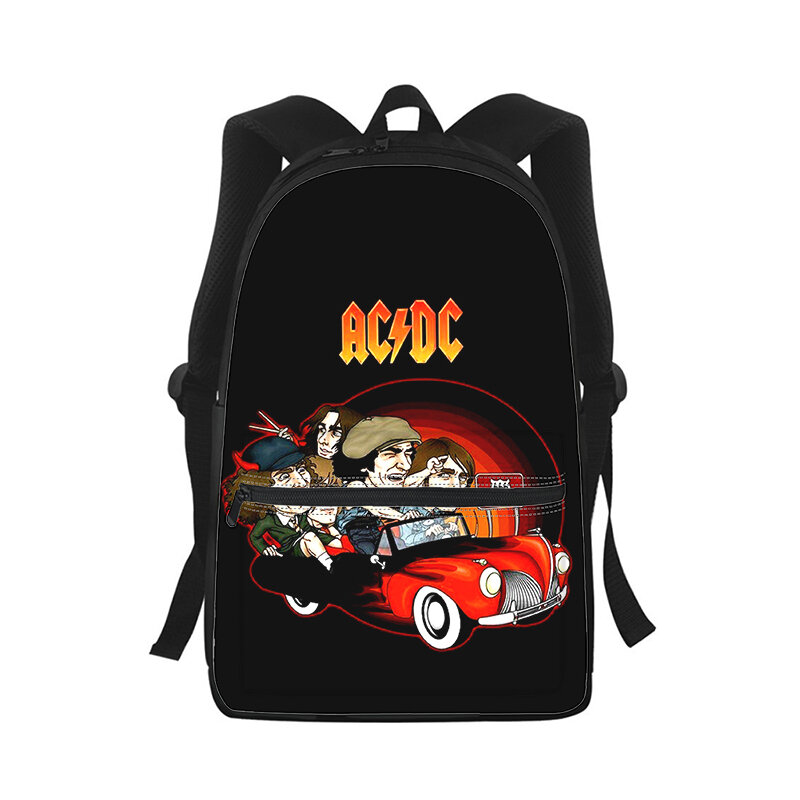 AC DC band Men Women Backpack 3D Print Fashion Student School Bag Laptop Backpack Kids Travel Shoulder Bag