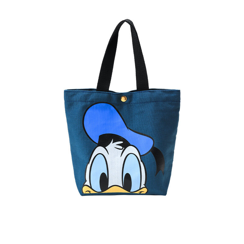 Сумка Disney, Холщовая Сумка с Микки Маусом, вместительная мультяшная сумка для переноски, Студенческая дорожная сумка для бэнто, сумка для пикника