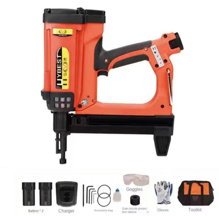 Adjustable Cordless Fast Gas Nailer Air Nailer for Woodworking Concrete Door and Window Trough Decorative GSR40A Fixed Nailer