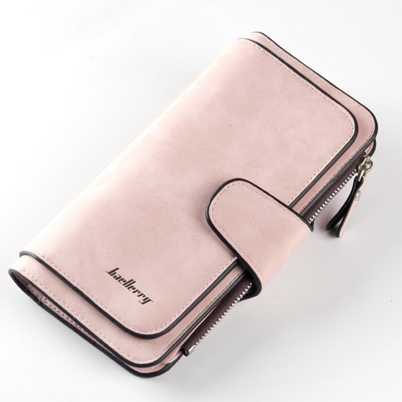 New Women Wallets Name Engrave Fashion Long Leather Top Quality Card Holder Classic Female Purse  Zipper  Wallet For Women