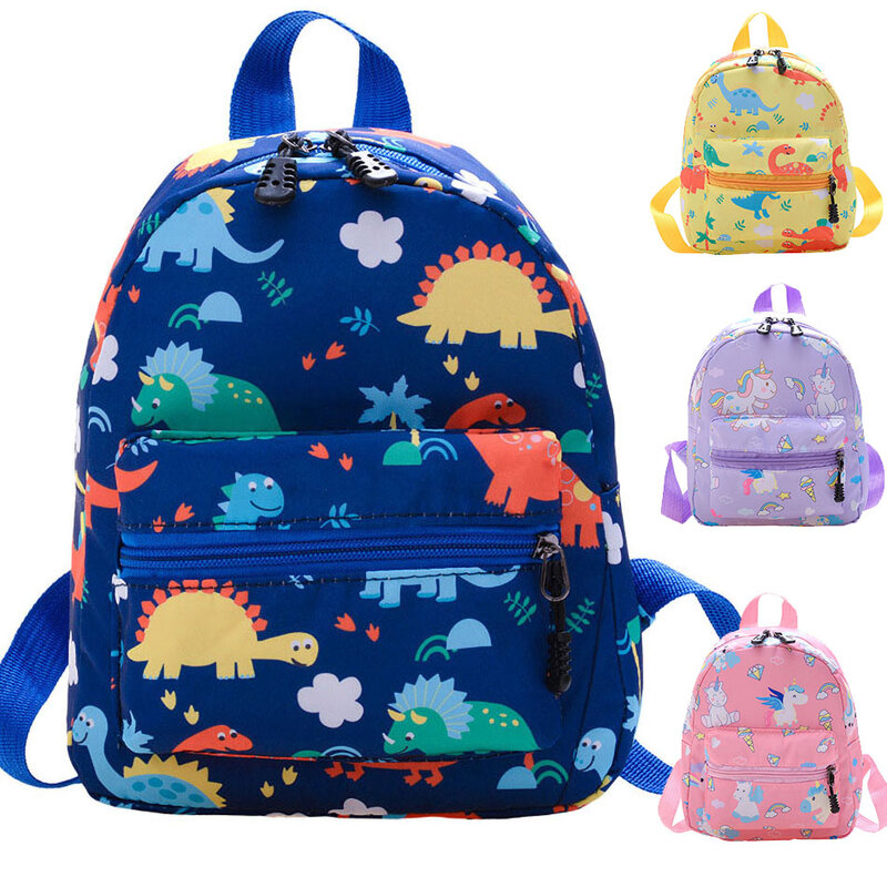 Cartoon Preschool Schoolbag para crianças, Candy Color, Dinosaur e Unicorn Bag para crianças, meninos e meninas, 2 a 6 anos Crianças