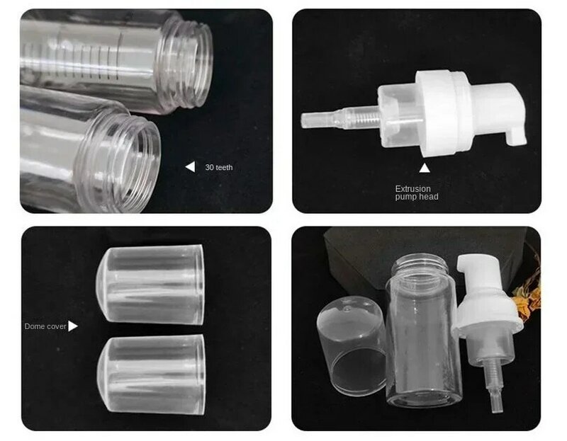 투명 빈 속눈썹 거품 펌프 병, 크림 클렌저, 거품 플라스틱 병, 마스카라 클렌징 병, 14 개, 28 개, 50 개