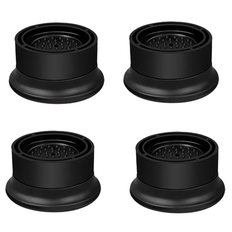 4 PCS Washing Machine Base Foot Pads Black Rubber Non Skid Thick Silent Shockproof For Home Dryer Machine