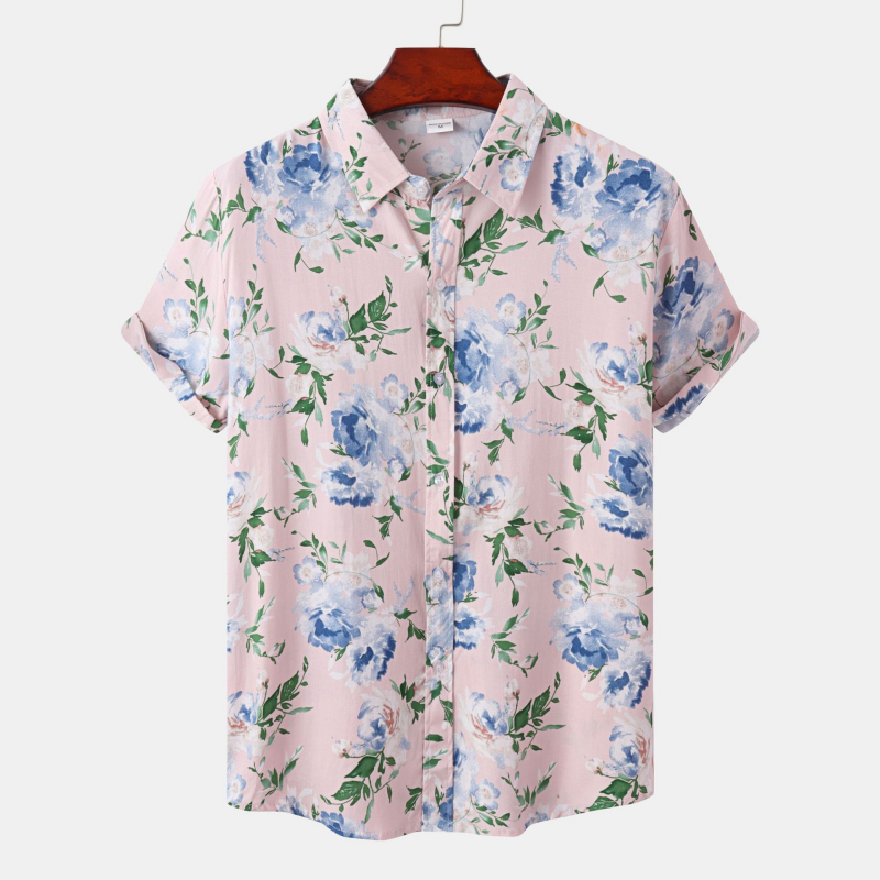 Men's Hawaiian Cotton Polo Shirt, Camisas de Manga Curta, Blusas Sociais, Camisas De Luxo, Roupas De Moda, Frete Grátis, Frete Grátis