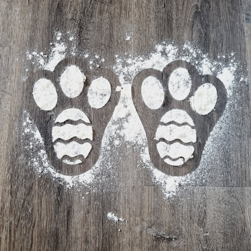 Easter Rabbit Footprints Stencil Holiday Egg Hunt Bunny Tracks Template Easter Gifts For Kids DIY Crafts Happy Easter Party