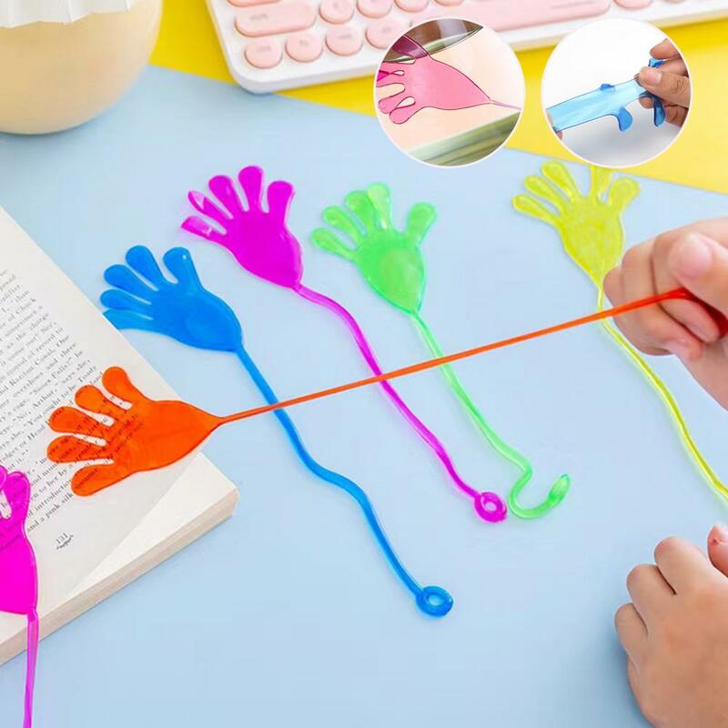 100Pcs Glitter Sticky Hands Party Favors Kids Birthday Supplies Carnival Prizes Treat Gift Stuff Halloween Fillers Mini Stretchy