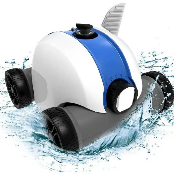Беспроводной Роботизированный очиститель для бассейна, автоматический пылесос для бассейна с рабочим временем 60-90 минут, перезаряжаемая батарея, водонепроницаемость IPX8