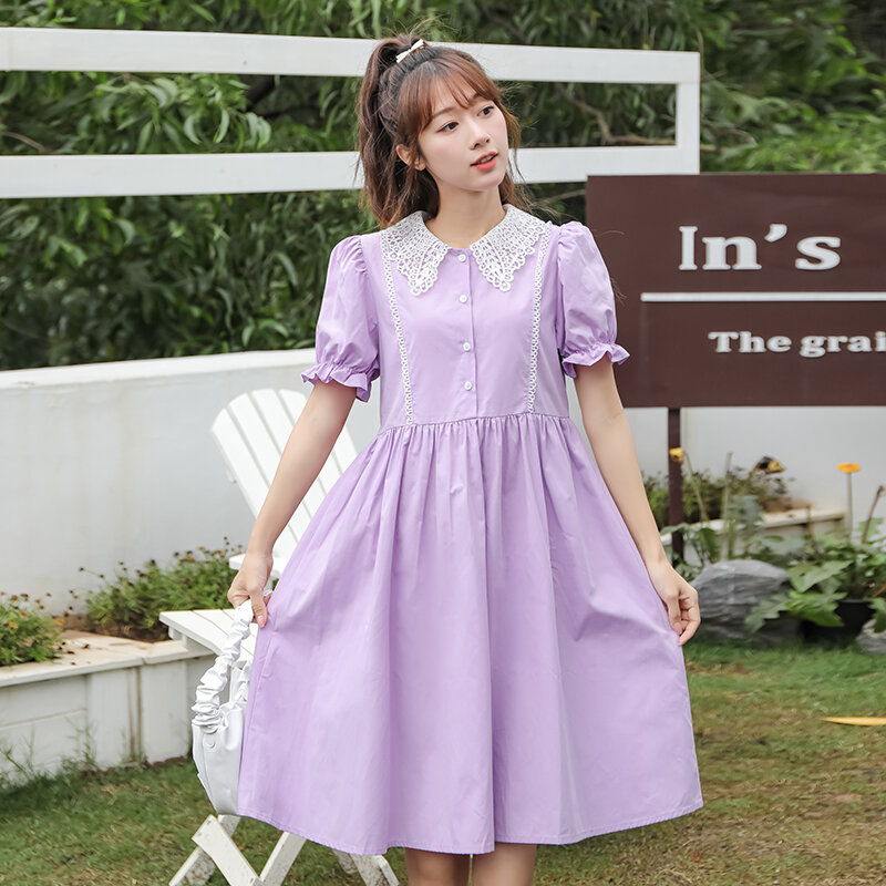 Mori Girl Style Cute Vestidos New Summer Fashion Short Sleeve Women Sweet Dress