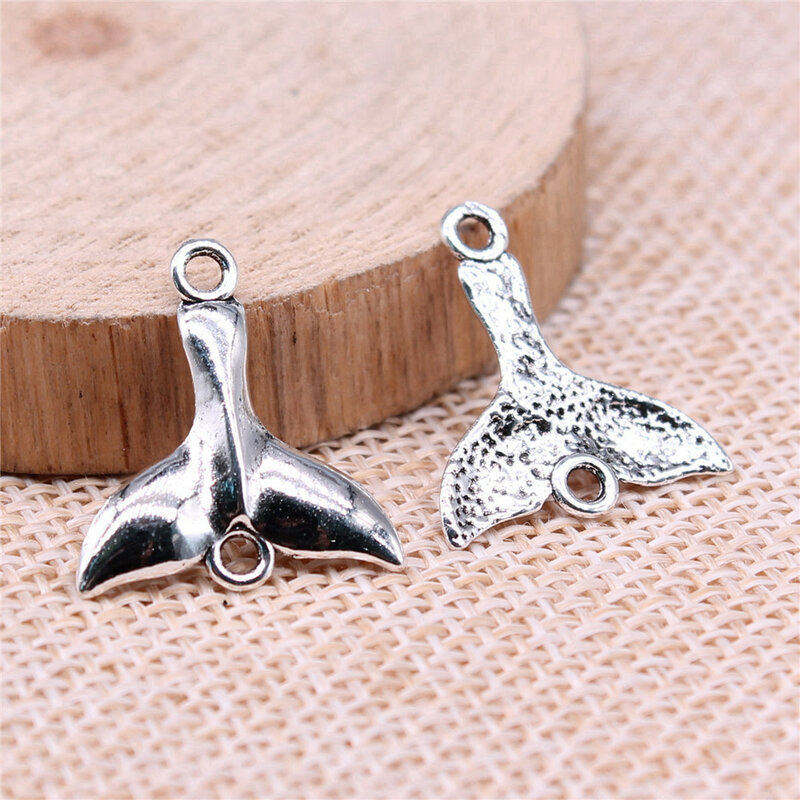 Conector Whale Tail para Bag, Charm Jewelry, 20x18mm, 20Pcs