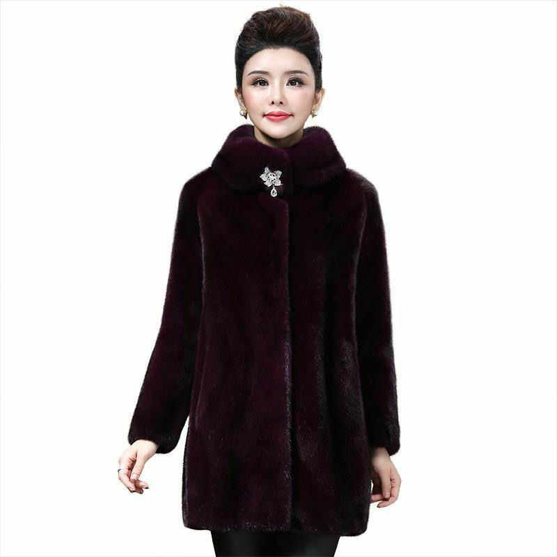Lmitation visone temperamento cappotto 2023 inverno nuova moda collo di pelliccia donne imitazione visone velluto di media lunghezza sciolto temperamento cappotto