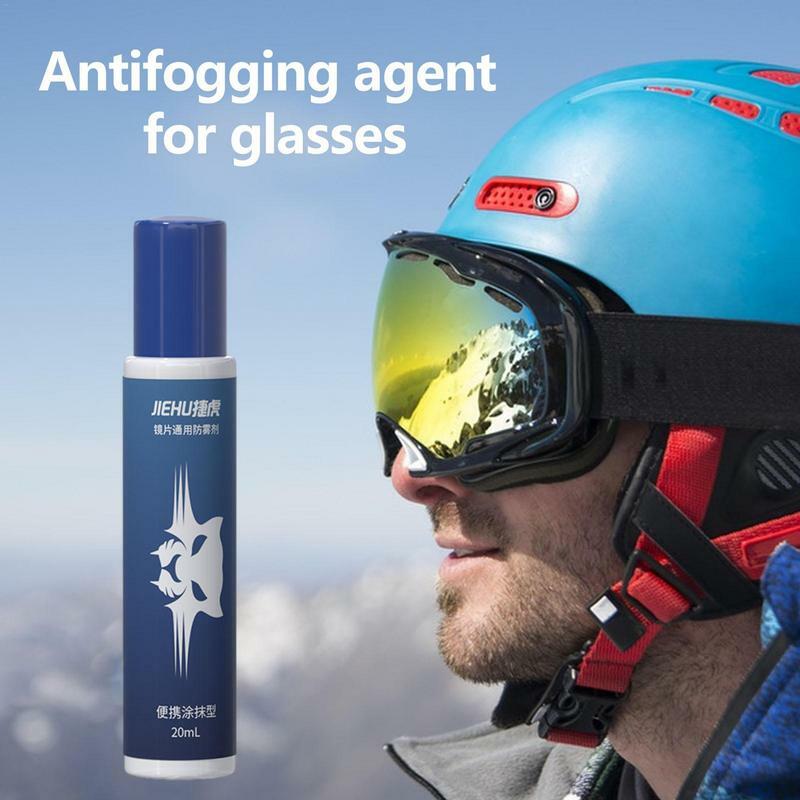 Espray antiniebla para gafas de esnórquel, agente antiniebla, buen efecto de eliminación de niebla, cabezal de cepillo de silicona, solo aplique
