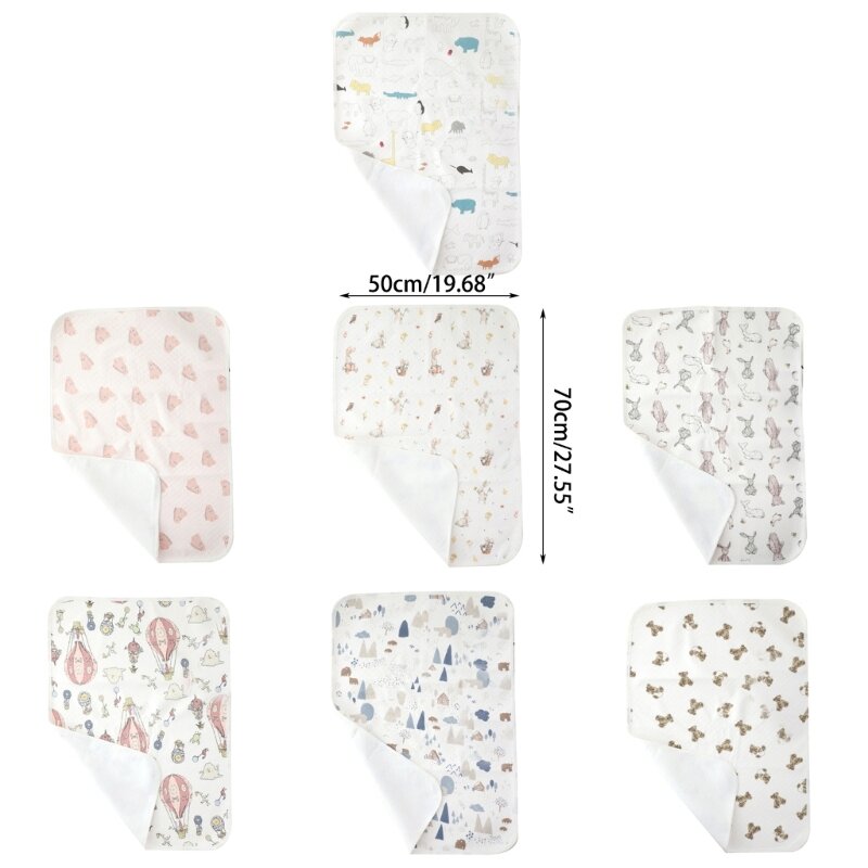 Infant Diaper Changing Pads Breathable Urine Absorbing Mats Baby Crib Bedding P31B